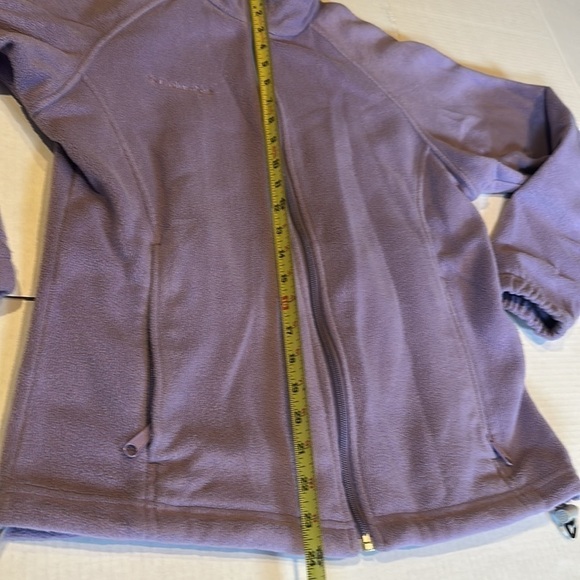 Columbia sportswear company lavender fleece w zip up front pockets bungee pulls - Picture 2 of 14